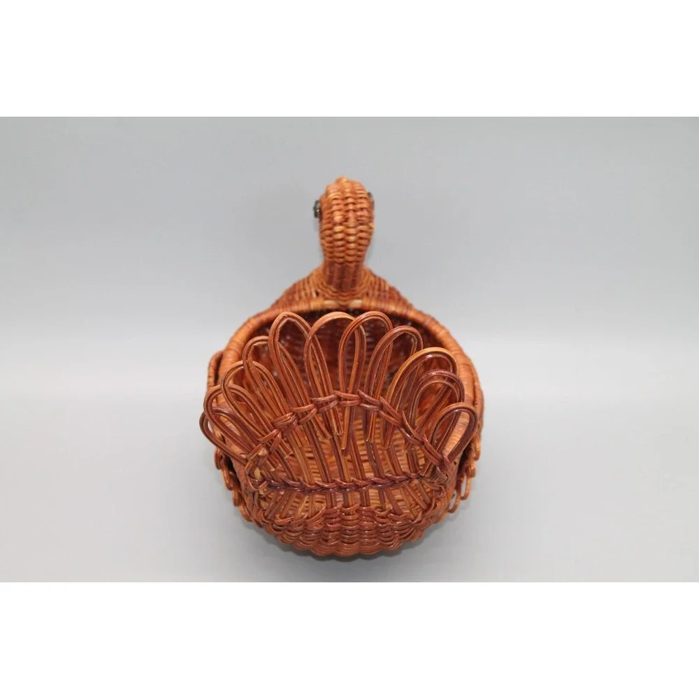 Vintage Avon Gift Collection Wicker Turkey Baskets Thanksgiving Fall Decor Set